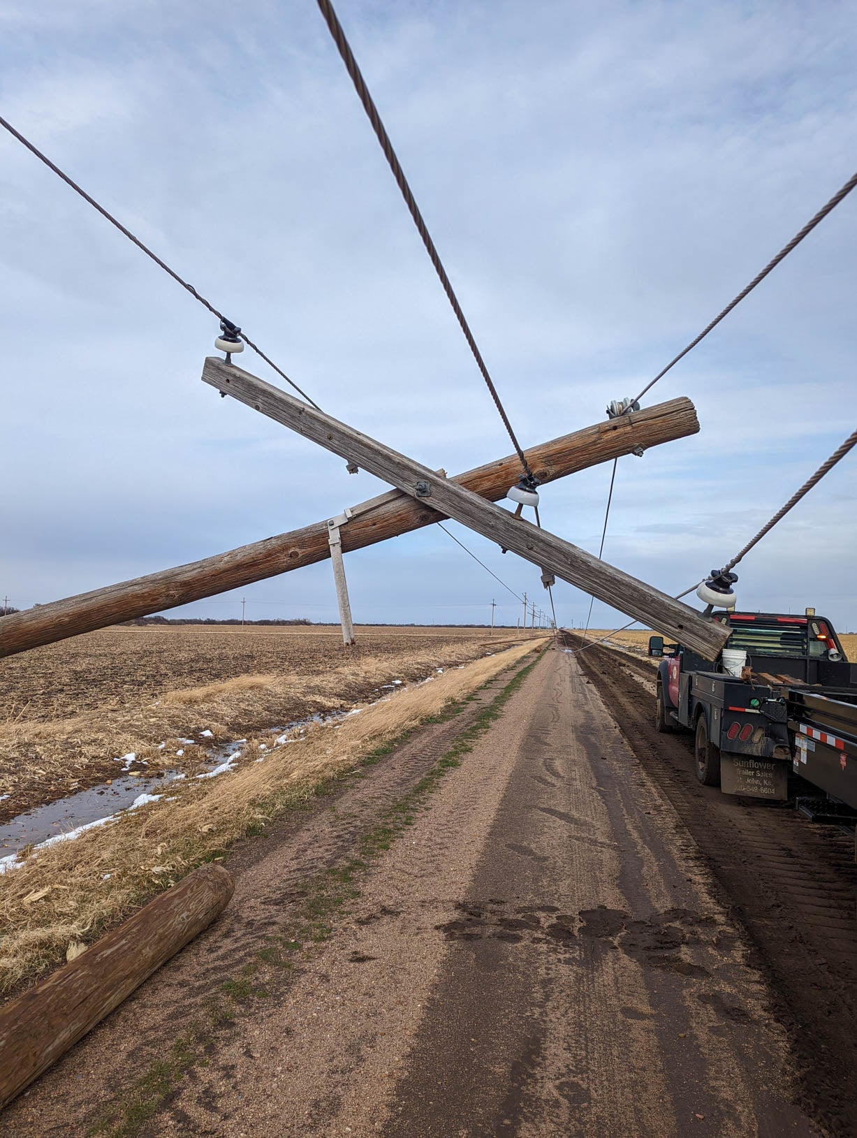 Broken poles