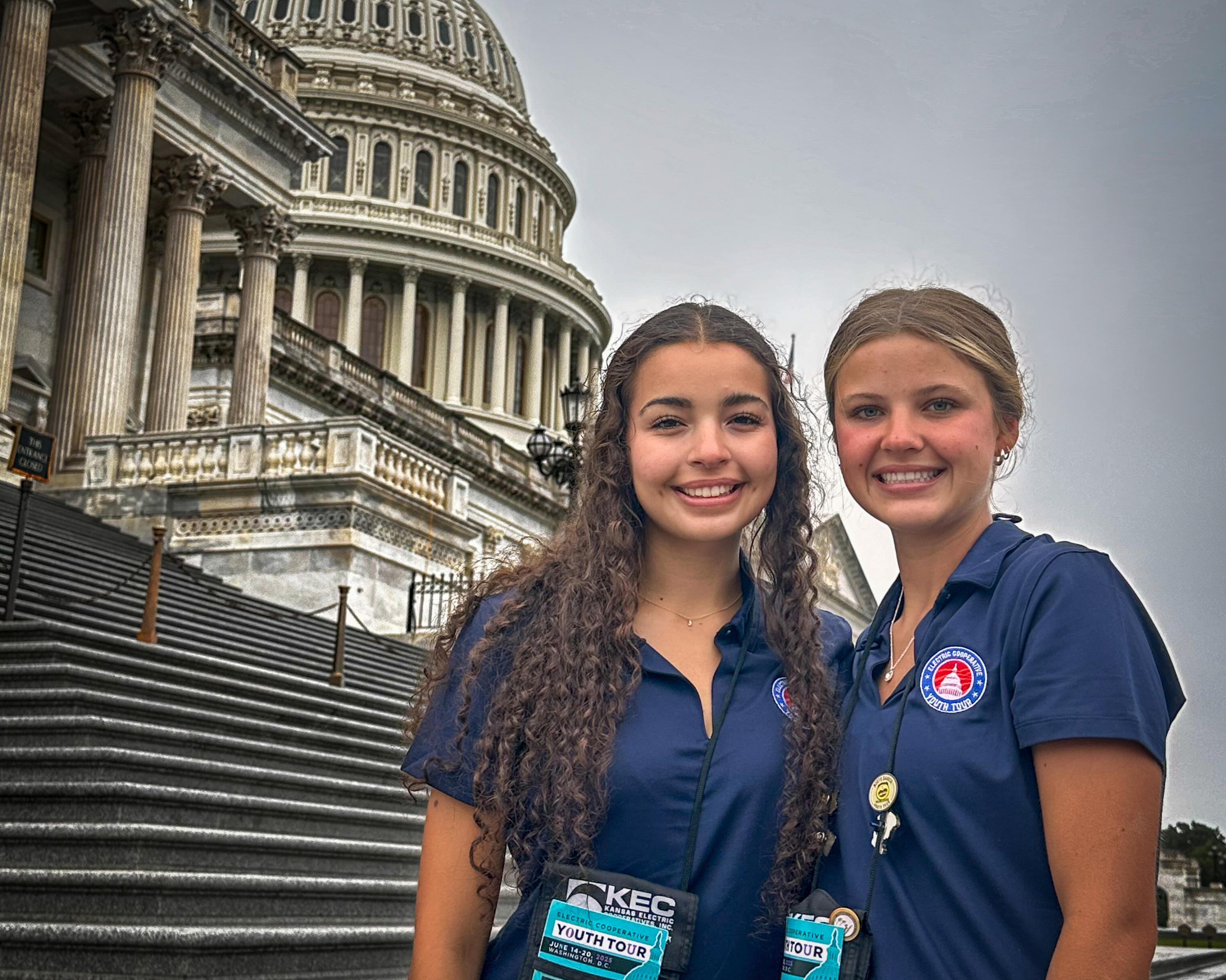 Sophia and Kamryn 2025 Youth Tour