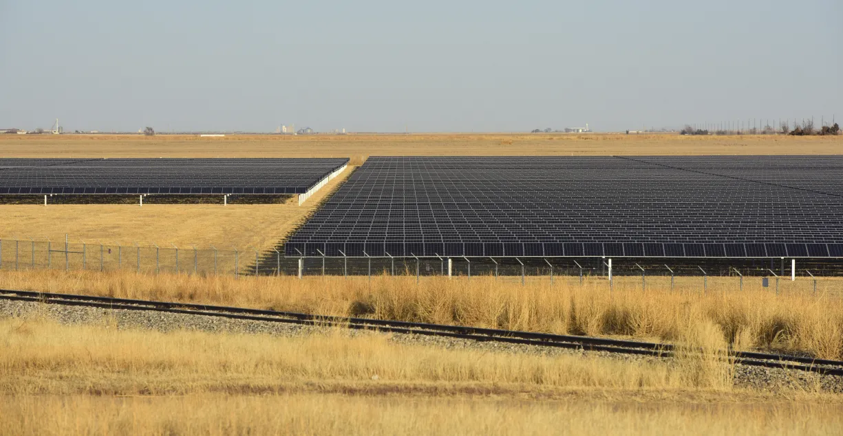 Side View of Johnson Corner Solar